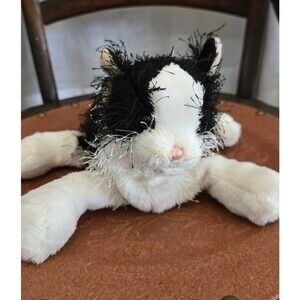 GANZ Webkinz Black & White Cat Plush (NO TAGS) (NO CODE)